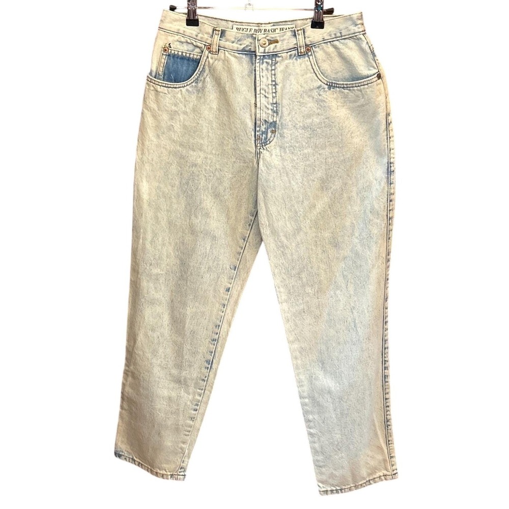 Vintage 90s Bugle Boy Basic Jeans Acid Wash Grunge Retro Streetwear High Rise